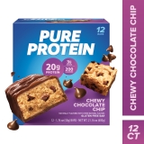 Pure Protein High Protein Bar Chewy Chocolate Chip 20g Protein 12 Ct