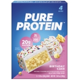 Pure Protein Bars Birthday Cake 20g Protein Gluten Free 1.76 oz 4 Ct Pack