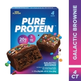 Pure Protein Bars 1.76 oz Galactic Brownie 20g Protein Gluten Free 4 Count