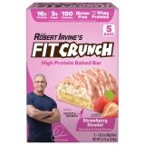 Fit crunch  Strawberry Strudel High Protein Baked Bar 16g Protein 5ct Pack