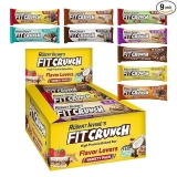 Fit crunch  Snack Size Protein Bars by Robert Irvine Flavor Lovers Variety Pack 9 Count