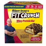 Fit Crunch Chef Robert Irvine Whey Protein Bars 18 Count Chocolate Peanut Butter