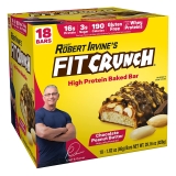 Fit Crunch  Snack Size Protein Bars 18 Snack Size Bars FC Brownie Included Chocolate Peanut Butter