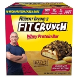 Fit Crunch  Chef Robert Irvine Whey Protein Bars 18 Count Chocolate Peanut Butter Boost