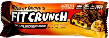 Fit crunch Chocolate Chip Cookie Dough Whey Protein Baked Bar Pack of 12