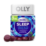 OLLY Extra Strength Sleep Gummy Supplement 5mg Melatonin L Theanine Blackberry Flavor 50 Ct