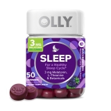 OLLY Sleep Gummy 3mg Melatonin L Theanine Chamomile Blackberry Flavor 50 Ct Pack