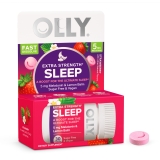 OLLY Sleep Fast Dissolves 5mg Melatonin Lemon Balm Vegan Strawberry 30 Ct