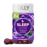 OLLY Sleep Gummy Supplement 3mg Melatonin L Theanine Chamomile Blackberry Flavor 70 Ct