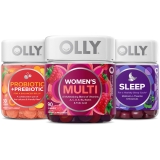 OLLY Women’s Multi Probiotic Prebiotic Gut Health Sleep 3mg Melatonin Variety 3-Pack