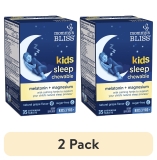 Mommys Bliss Kids Sleep Chewable Grape Dietary Supplement Melatonin Magnesium Calming Herbs 35 Count (2 pack)