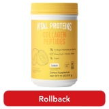 Vital Proteins Grass Fed Collagen Peptides Lemon Joint Supplement 11 oz for Hair Skin Nails