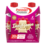 Premier Protein Indulgence White Chocolate Raspberry Shake 30g Protein 11 fl oz 4 Ct