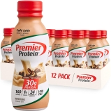 Premier Protein Shake Café Latte 30g Protein 1g Sugar 24 Vitamins & Minerals Immune Health Support 11.5 fl oz 12 Pack