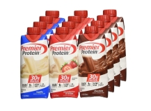 Premier Protein High Protein Shake Variety Pack - 4 Vanilla, 4 Chocolate, 4 Strawberries N' Cream - 11 oz x 12