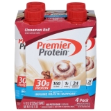 Premier Protein 2X High Protein Shakes 30g Cinnamon Roll 11 oz 4 pk