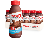 Premier Protein Shake Chocolate 30g Protein 1g Sugar 24 Vitamins Minerals Immune Health 11.5 fl oz Pack of 12