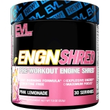 Evlution Nutrition ENGN Shred Intense Pre Workout Powder - Pink Lemonade Flavor - Thermogenic Fat Burn Support for Lasting Energy & Focus - Creatine Free Formula