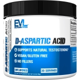 Evlution Nutrition D Aspartic Acid Testosterone Booster for Men Stimulant Free Pre Workout EVL D Aspartic Acid Powder 30 Servings