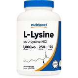 Nutricost Lysine 1000mg Supplement 250 Capsules 500mg Per Capsule