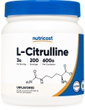 Nutricost Pure L-Citrulline Powder 600g No Malate Non-GMO Supplement