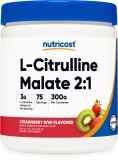 Nutricost L Citrulline Malate Powder 2-1 Supplement 300 Grams Strawberry Kiwi Flavor
