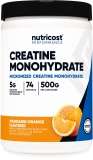 Nutricost Mandarin Orange Creatine Monohydrate Powder 500g - Micronized Vegan Non-GMO Gluten Free Supplement