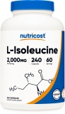 Nutricost L-Isoleucine 2000mg 240 Capsules 60 Servings Supplement