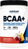 Nutricost BCAA+ Hydration Powder Tropical Punch 30 Servings - Branched Chain Amino Acids Hydration Complex Gluten-Free Non-GMO