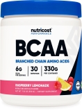 Nutricost BCAA Powder 2:1:1 Raspberry Lemonade 30 Servings Amino Acids
