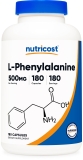 Nutricost L-Phenylalanine 500mg 180 Capsules Non-GMO Amino Acid Supplement