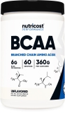 Nutricost BCAA Powder 2 1 1 60 Servings Unflavored Branched Chain Amino Acids