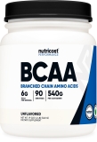 Nutricost BCAA Powder 2 1 1 Unflavored 90 Servings Gluten Free Non GMO Supplement