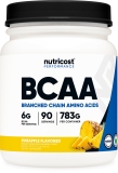 Nutricost BCAA Pineapple Powder 90 Servings Non-GMO Amino Acid