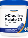 Nutricost L Citrulline Malate 2 to 1 300g Blue Raspberry Non GMO Supplement