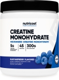Nutricost Blue Raspberry Creatine Monohydrate Powder 300g - 5g Per Serving