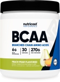 Nutricost BCAA Powder 2 1 1 Peach Pear 30 Servings Branched Chain Amino Acids