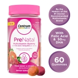 Centrum Prenatal Gummy Vitamins DHA Folic Acid Mixed Berry Orange 60 Count