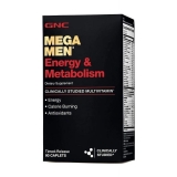GNC Mega Men Energy Metabolism MultiVitamin 90 Caplets for Health and Wellness