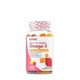 GNC Raspberry Lemonade Multivitamin Omega-3 Gummies 90 Gummies – Heart Health Daily Wellness 45 Servings