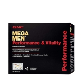 GNC Mega Men Performance Vitality Daily Multivitamin Vitapak 30 Packs