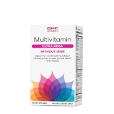 GNC Women's Ultra Mega Multivitamin Without Iron for Immune Brain Hair Skin Nails - 180 Caplets
