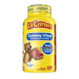 Lil Critters Gummy Vites Multivitamin for Kids Immune Support 190 Gummies, Cherry Strawberry Orange Pineapple Blueberry Flavors.