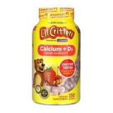 L'il Critters Calcium Vitamin D3 Gummy Bears Black Cherry Orange Strawberry 150 Ct