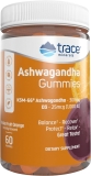 Trace Minerals Ashwagandha Gummies Natural Stress Relief with Vitamin D Mood Sleep Men Women Immunity Energy Orange Flavor 60 Gummies