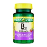 Spring Valley Vitamin B12 Quick Dissolve Tablets 2500 Mcg Cherry 60 Count Supplement for Energy Boost