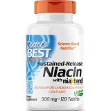 Doctors Best Time Release Niacin with NiaXtend Non-GMO Vegan Gluten Free 500mg 120 Tablets
