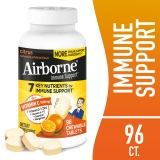 Airborne 1000mg Vitamin C Immune Support Chewable Tablets Multivitamin Supplement Citrus Flavor 96ct