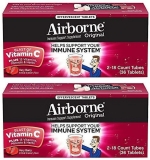 Airborne Very Berry Effervescent Immune Support Supplement - 2 Pack of 36 Tablets
