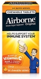 Airborne Chewable Vitamin C 1000mg Immune Support Citrus 64 ct Pack of 4